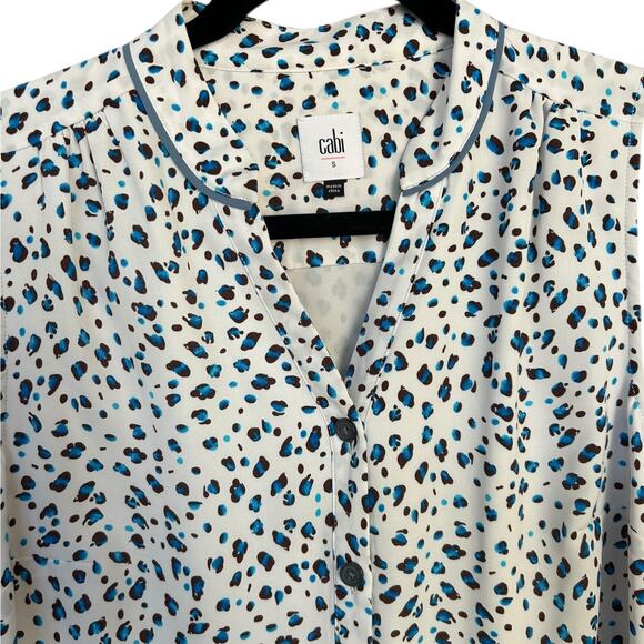 CAbi Women's Camilla Sleeveless Button-Up Shift Dress Leopard Print Size Small - Picture 3 of 4